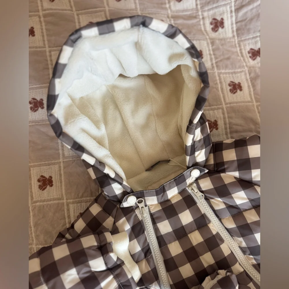 Rylee cru NWT snowsuit charcoal check 4/5y - Picture 5 of 8